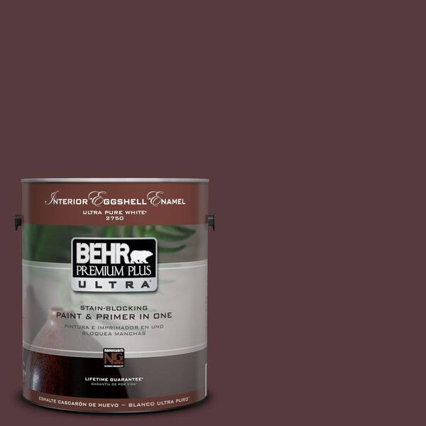 BEHR Premium Plus Ultra 1-Gal. #UL110-22 Divine Wine Interior Eggshell Enamel Paint-DISCONTINUED