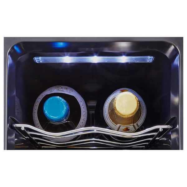Haier 18-Bottle Dual Zone Ultra-Quiet Wine Cellar in Black