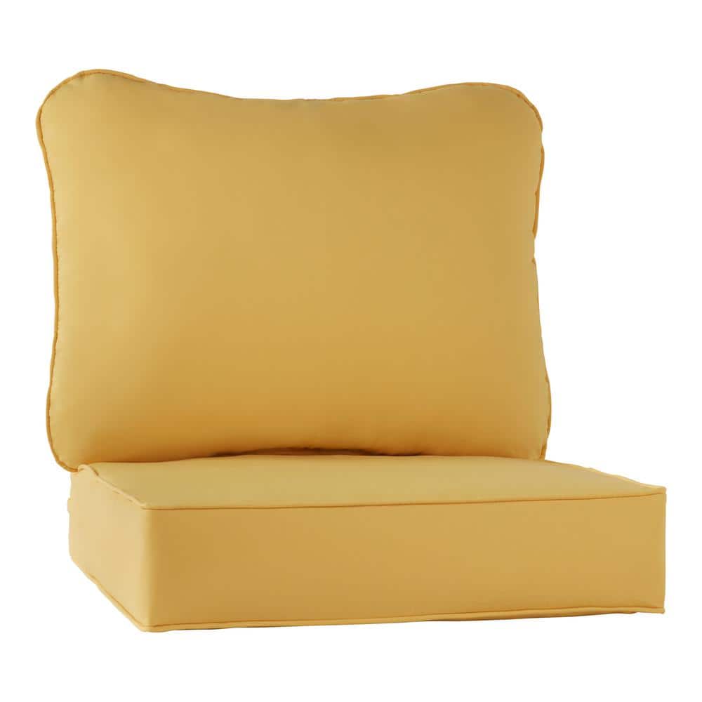 24 in. x 24 in. 2-Piece Outdoor Deep Seat Lounge Chair Cushion in Sunbeam price history on PriceWatchPro