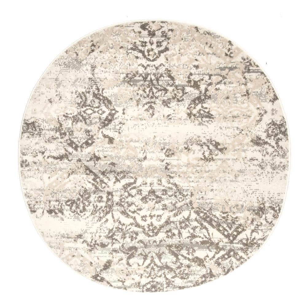 nuLOOM Vintage Freja 8 ft. x 8 ft. Beige Round Indoor Area Rug OWMN06B