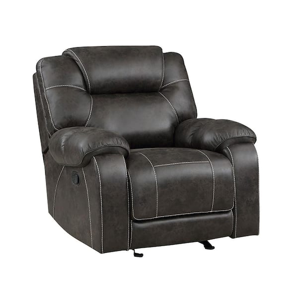 Lazzara Emily Chocolate Microfiber Glider Recliner