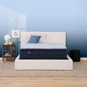 Perfect Sleeper Nurture Night Twin Plush Pillow Top 14.5 in. Mattress Set with 9 in. Foundation