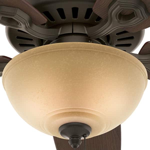 Hunter - Builder Deluxe 52 in. Indoor New Bronze Ceiling Fan with Light Kit