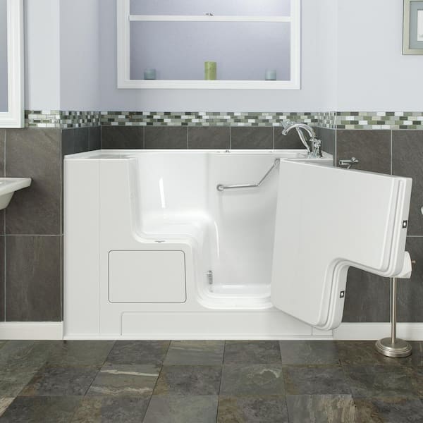 Gelcoat Value Series 52 in. x 32 in. Walk-In Soaking Bathtub with Right Hand Drain and Outward Opening Door in White