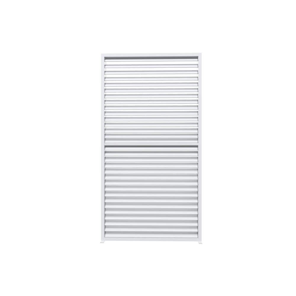 PURPLE LEAF 4-Piece All-aluminum Frame Sun Shade Privacy Fixed Shutter ...