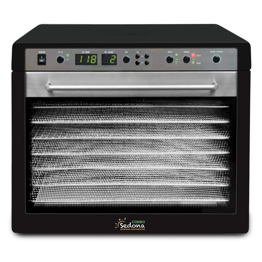 Tribest Sedona Combo 9-Tray Black Stainless Steel Food Dehydrator with Built-In Timer