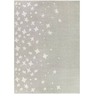 Starlight Grey 3 ft. 11 in. x 5 ft. 7 in. Novelty Area Rug