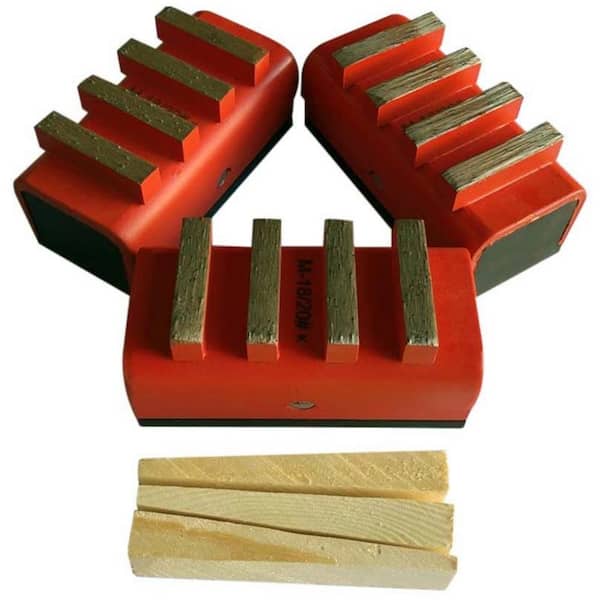 Diamond Grinding Blocks for EDCO Floor Grinders, 2 in. Width, #18/20 Grit, (3-Pieces)