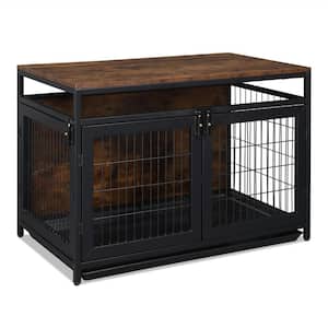 37.4 in. Furniture Dog Cage with Three Doors