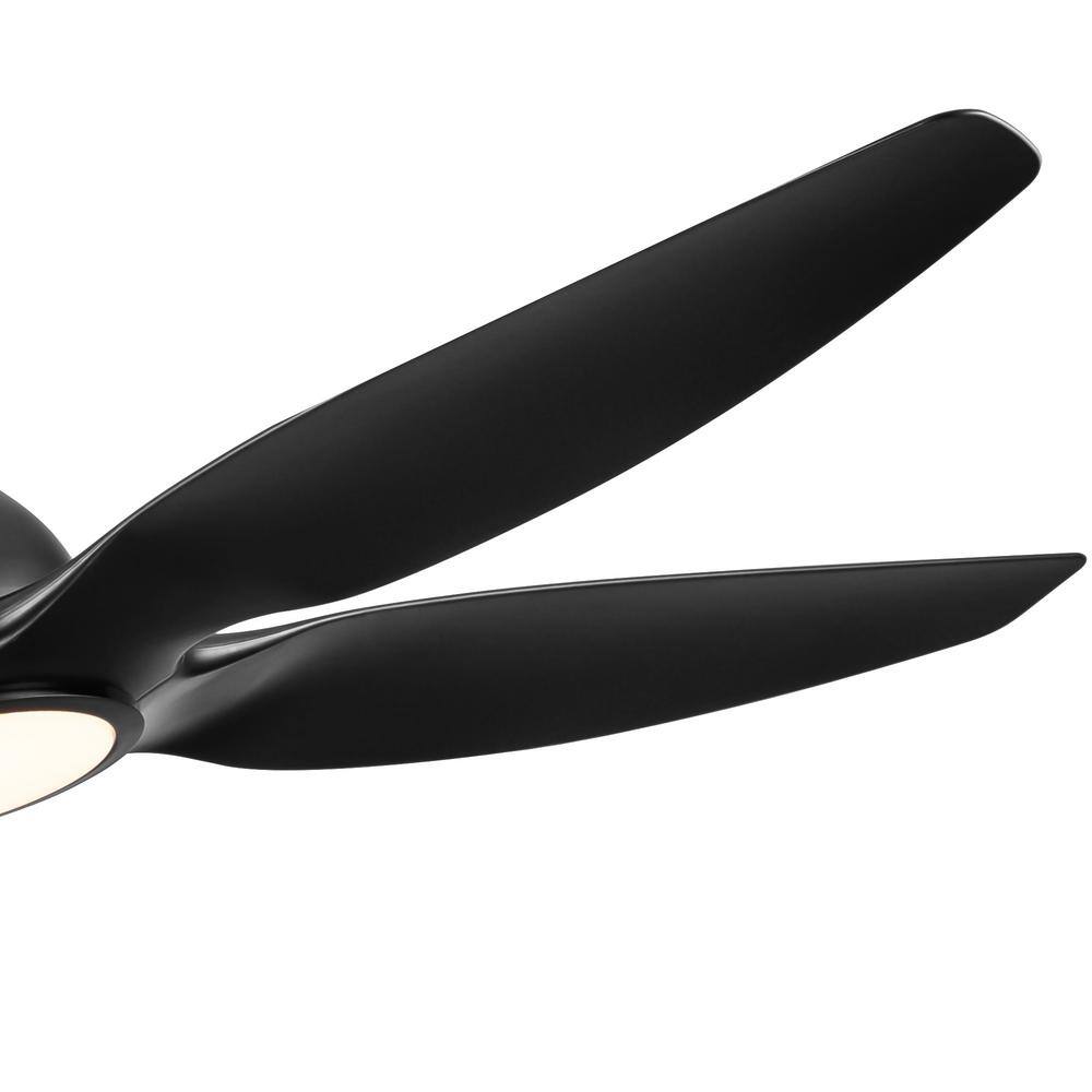 60-Inch Black Ceiling Fan with LED Light and Remote