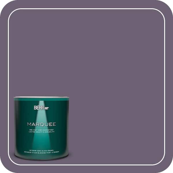 BEHR MARQUEE 1 qt. #ICC-109 Iris Petal Semi-Gloss Enamel Interior Paint & Primer