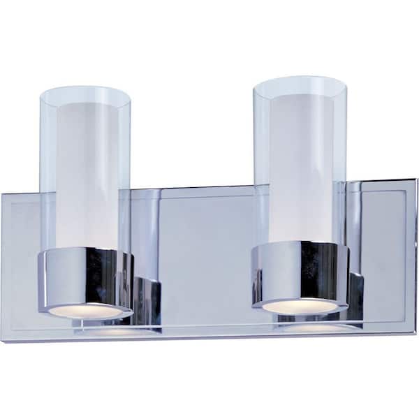 Maxim Lighting Silo 2-Light Polished Chrome Bath Vanity Light