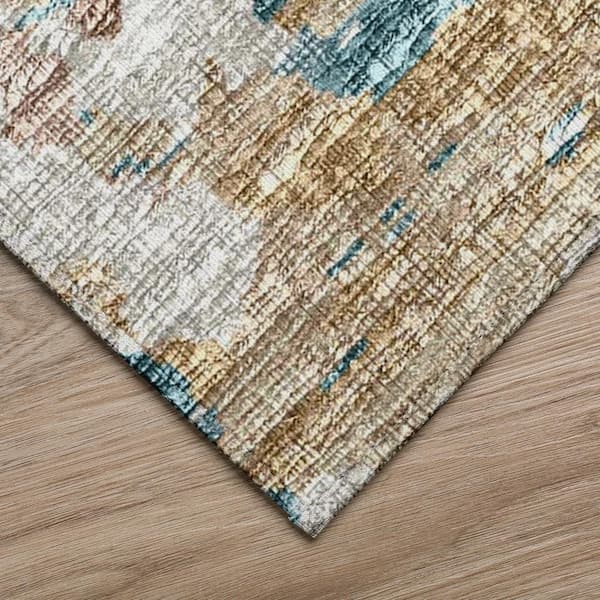 Accord Ivory 8 ft. x 10 ft. Abstract Indoor/Outdoor Washable Area Rug