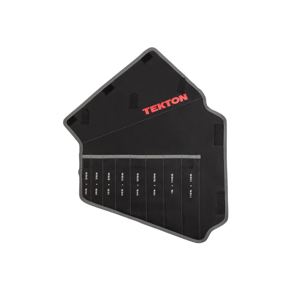 TEKTON 1/4 in. to 1-1/4 in. 8-Tool Box End Wrench Storage Pouch