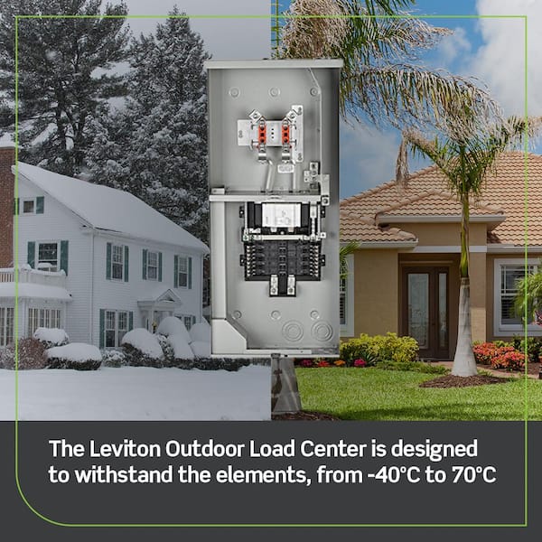 200 Amp 8-Space, 8-Circuit Outdoor Meter Main Combo Load Center, Ring Type LS820-BRD