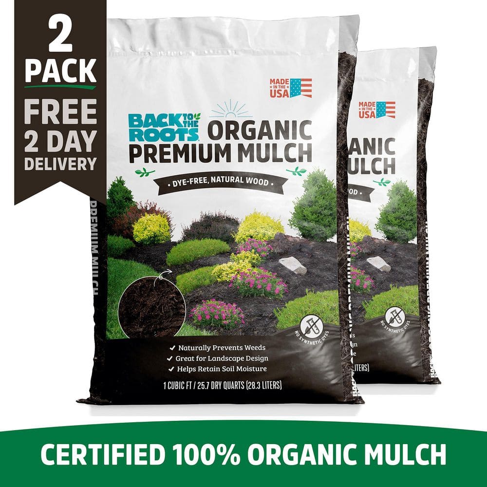 Back to the Roots Organic Bark Bagged Mulch (2 1 cu. ft. bags