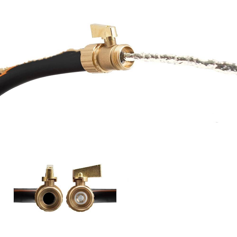 5/8 in. x 50 ft. Male and Female Fittings with Shut Off Valve, Flexible, He
