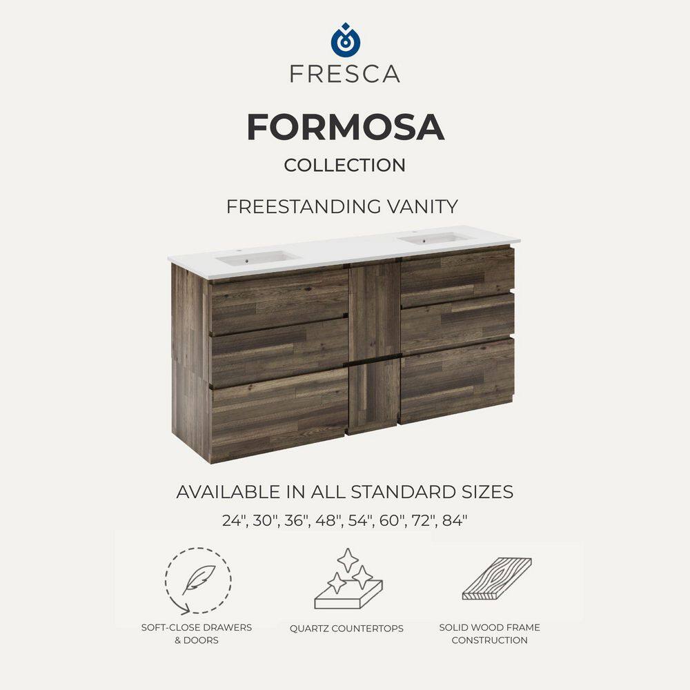 Ash Gray Acacia Wood Freestanding Single Bathroom Cabinet