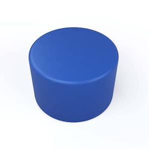 Versa Soft Seat Round Preschool/Daycare Flexible Seating Vinyl Ottoman 12 in. Height (Baltic Blue)