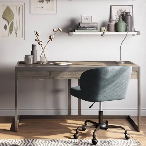 Simpli Home Erina Solid Acacia Wood, Distressed Home Office Desk