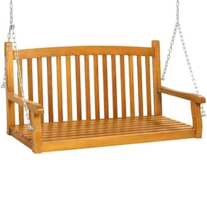 Brown Wood Porch Swing