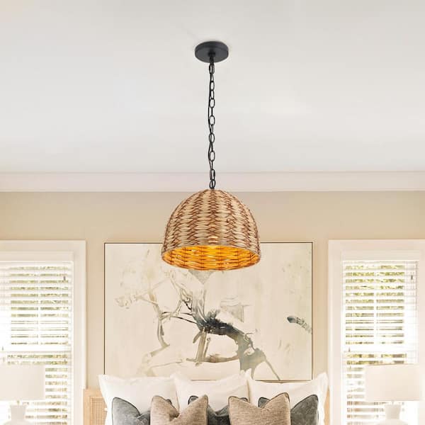 Lowes rattan store pendant light