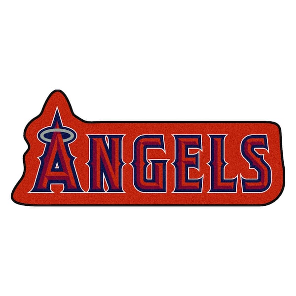 Fanmats Los Angeles Angels Mascot Rug Angels Wordmark