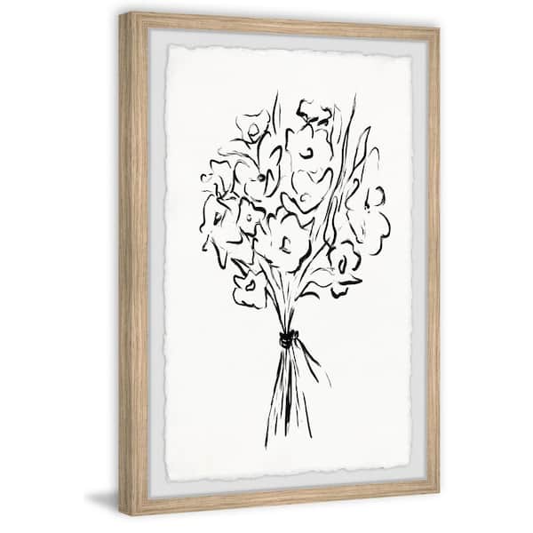 Hand-Tied Flowers by Marmont Hill Framed Nature Art Print 30 in. x 20 in.  . MODAPP42NFPFL30 - The Home Depot