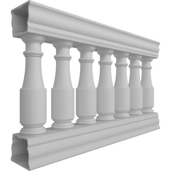 Ekena Millwork Fiberthane Hamilton Balustrade 48 in. L x 32 in. H Fiberglass Railing Kit