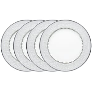 Brocato 6.5 in. (White) Bone China Bread and Butter/Appetizer Plates, (Set of 4)