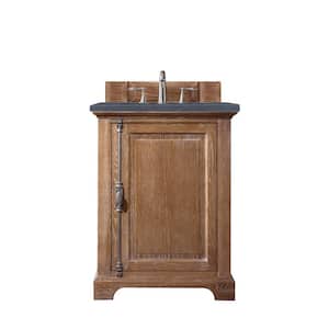 Providence 26 in. W x.23.5 in.D x 34.3 in.H Single Bath Vanity in Driftwood with Quartz Top in Charcoal Soapstone