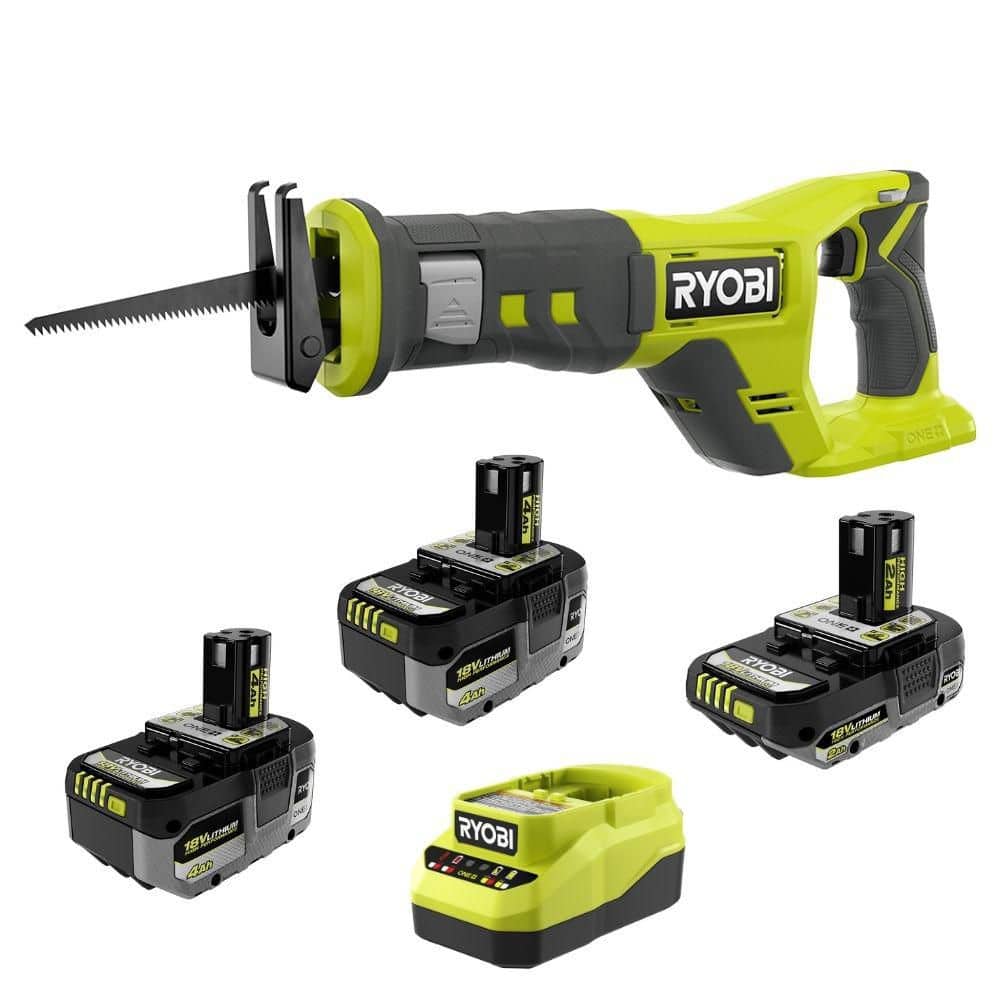 ONE+ 18V HIGH PERFORMANCE Kit w/ (2) 4.0 Ah Batteries, 2.0 Ah Battery, Charger, & ONE+ 18V Reciprocating Saw price history on PriceWatchPro