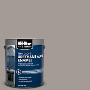 1 gal. #PPU18-15 Fashion Gray Urethane Alkyd Semi-Gloss Enamel Interior/Exterior Paint