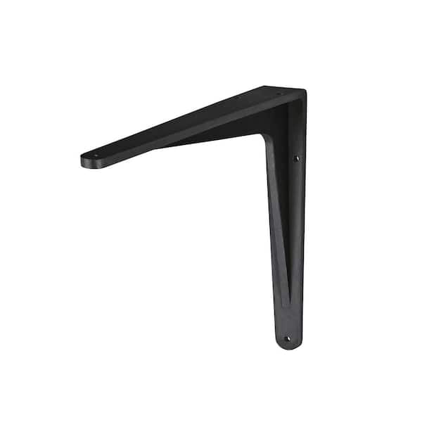 HERAKLES 9.4 in. Black Steel Heavy Duty Shelf Bracket