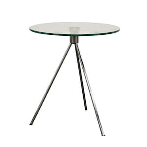 Triplet Clear Glass Top End Table