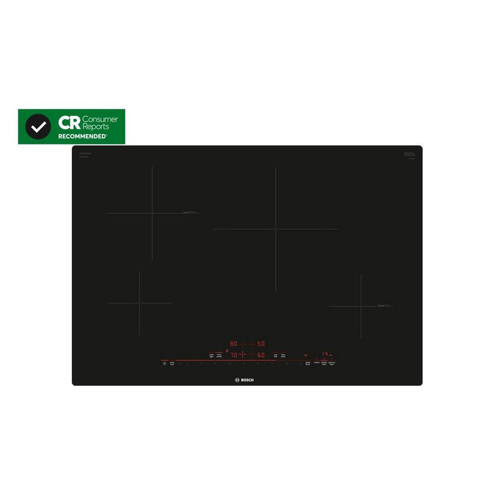 30" Black Stainless Steel 4-Burner Induction Cooktop