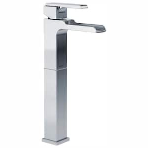 Ara Single Hole Single-Handle Vessel Bathroom Faucet with Channel Spout in Chrome