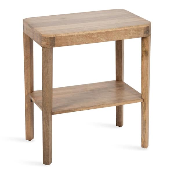 Kate and Laurel Talcott 22 in. W x 14 in. D x 26 in. H Natural Rectangle Wood End Table