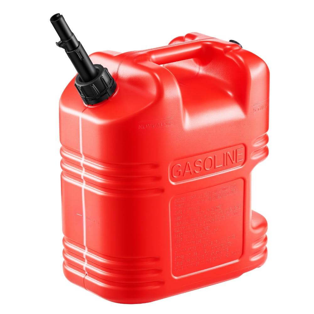 Fuel Container 5 gal. Single Pack, HDPE Gas Tank with Spout, 15 L/min Flow, 13.4 x 9.1 x 15.2 in., Red price history on PriceWatchPro