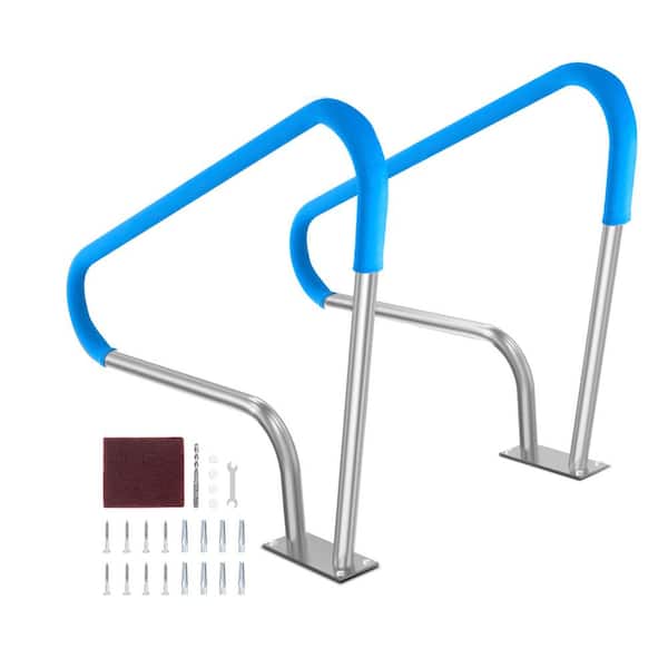 VEVOR Pool Handrail, 46 x 36 in. Pool Railing, Stainless Steel Swimming Pool Railing for Above Ground Pool