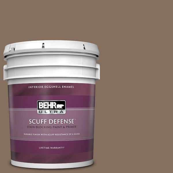 BEHR ULTRA 5 gal. #N230-6 Whiskey Barrel Extra Durable Eggshell Enamel Interior Paint & Primer