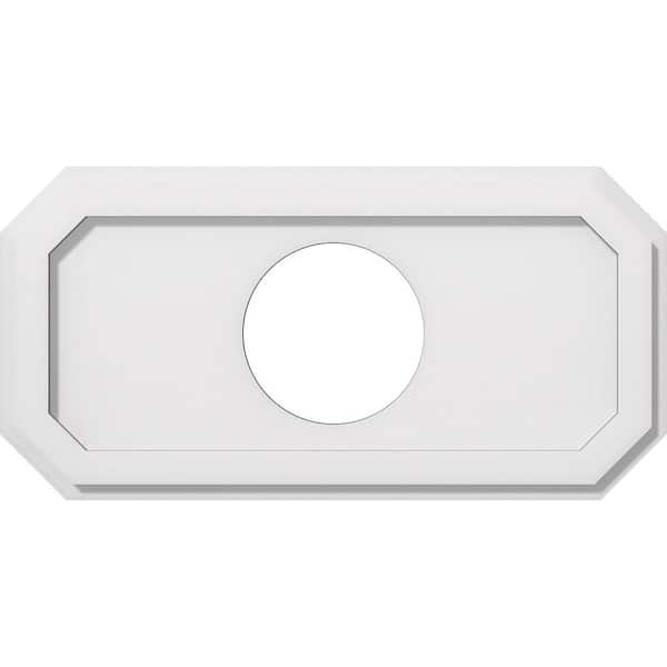 Ekena Millwork 22 in. x 11 in. x 1 in. Emerald Architectural Grade PVC Contemporary Ceiling Medallion