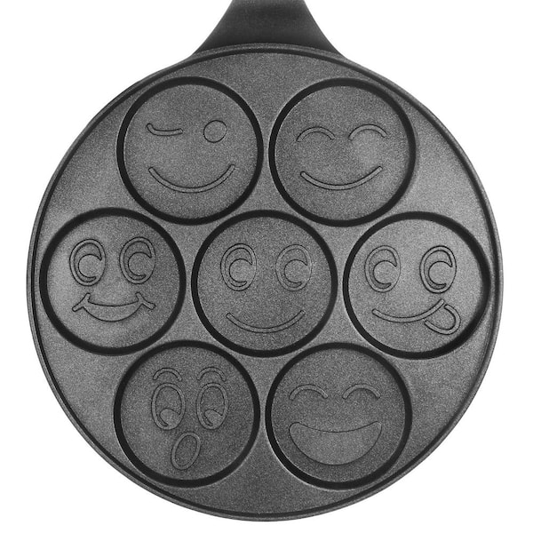 Emoji Pan Nonstick Griddle CROFTON Maker Mini Pancake 7 Slots 10 1