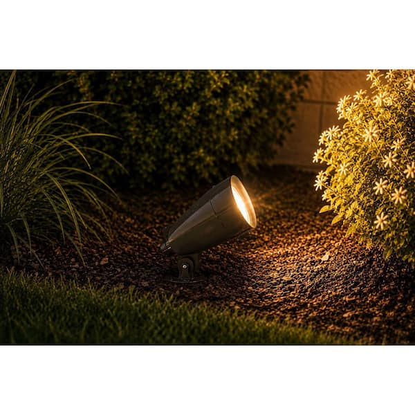 CE 650 Lumens Bronze Plug-In Integrated LED Outdoor Spotlight With 5 CCT 1 Pack