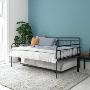 Windsor Black Metal Full Daybed with Trundle