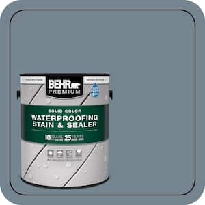 1 gal. #N480-5 Adirondack Blue Solid Color Waterproofing Exterior Wood Stain and Sealer
