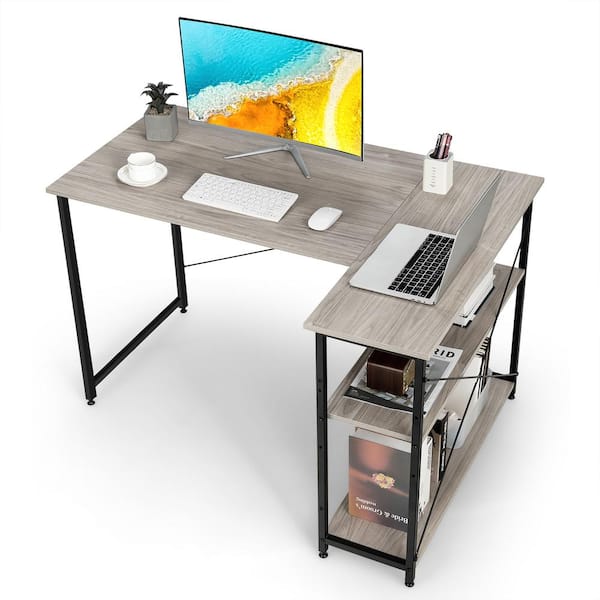 Costway 48'' Reversible Computer Desk Writing Table Workstation W