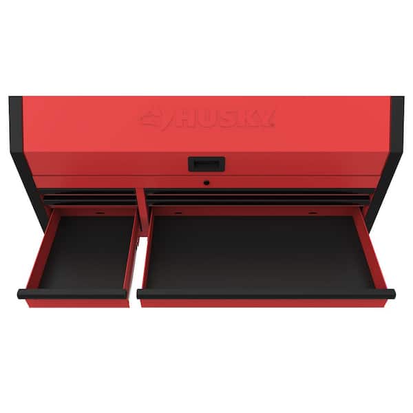 Husky Heavy-Duty 52 in. W x 20 in. D 6-Drawer Matte Red Steel Top