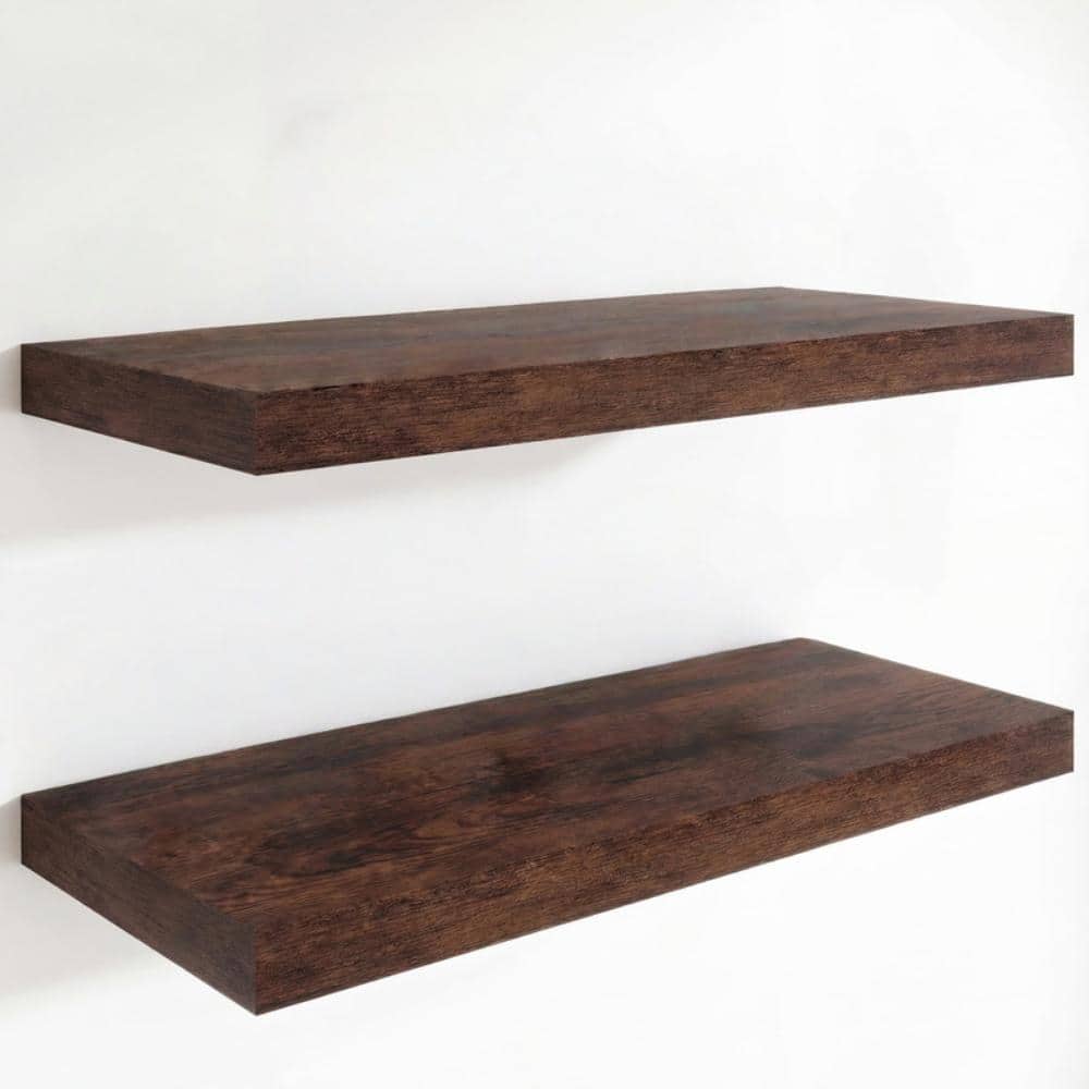 【SALE】wood iron shelf 690*600*225〈ブラウン〉 rustic-brown-unbranded-