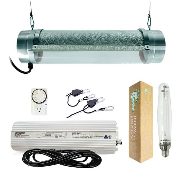 Hydro Crunch 1000-Watt HPS Grow Light with in. Cool Tube with Wing K4-B1-R09-NL01 - The Home Depot